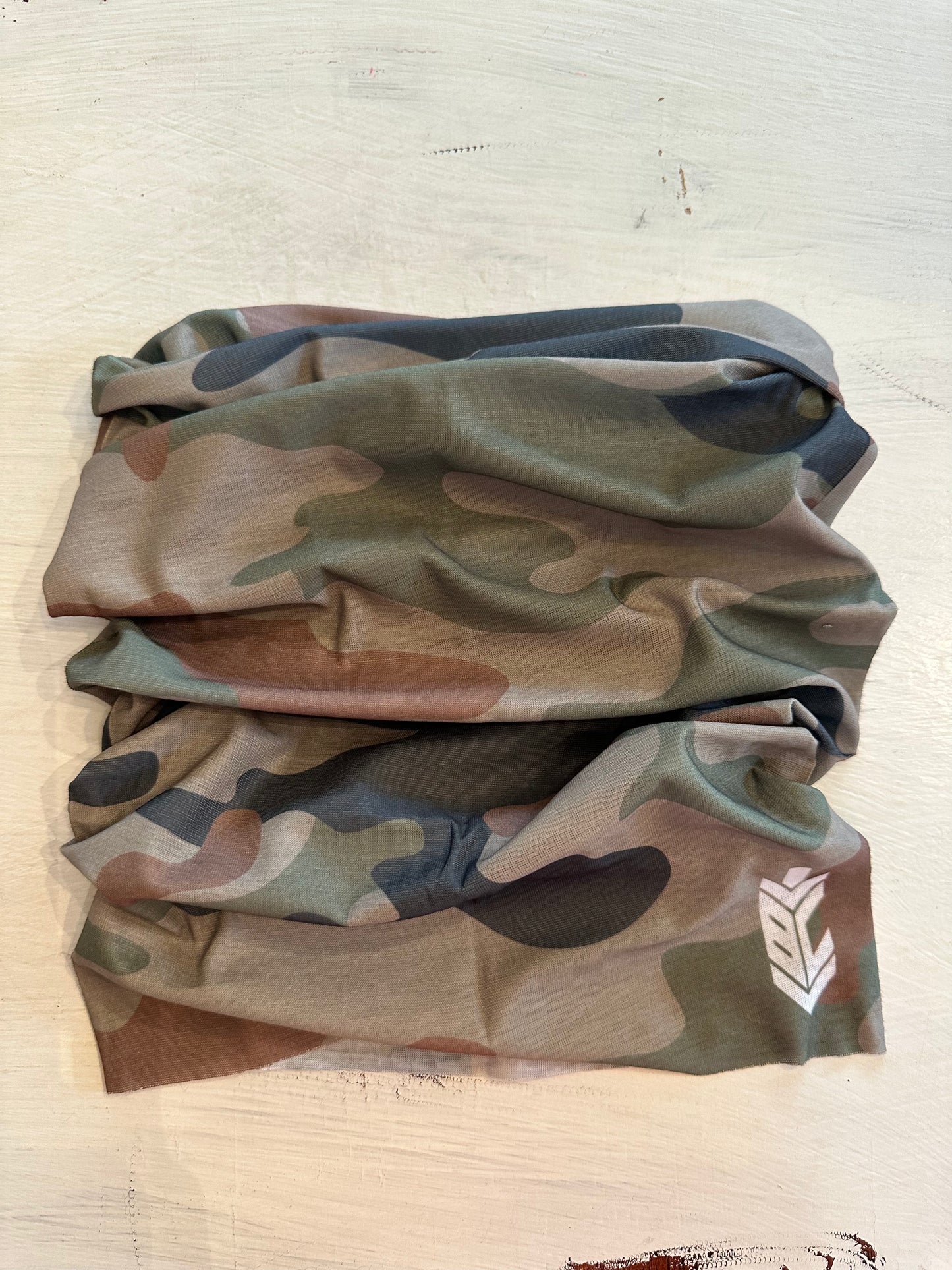 A1. Camo Face shield with spearhead logo.