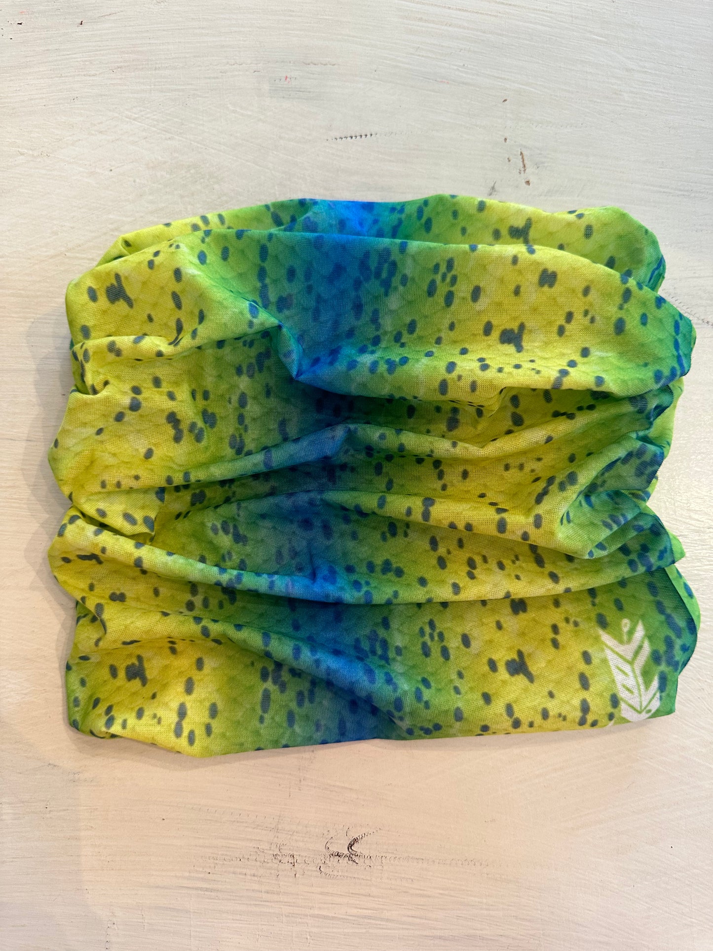 A1. Fish head logo.. Mahi-Mahi face mask.