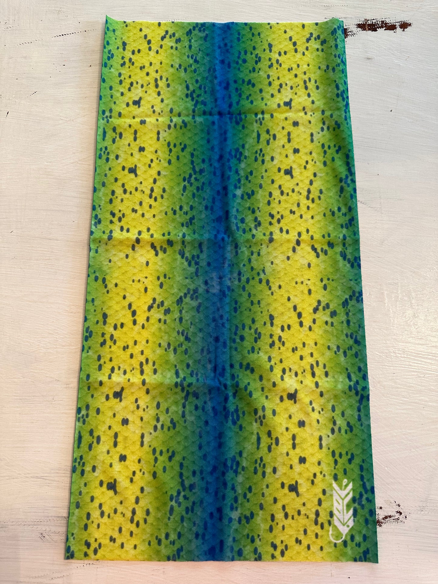 A1. Fish head logo.. Mahi-Mahi face mask.